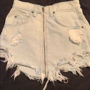 CARMAR BEATRICE SKIRT LIGHT WASH